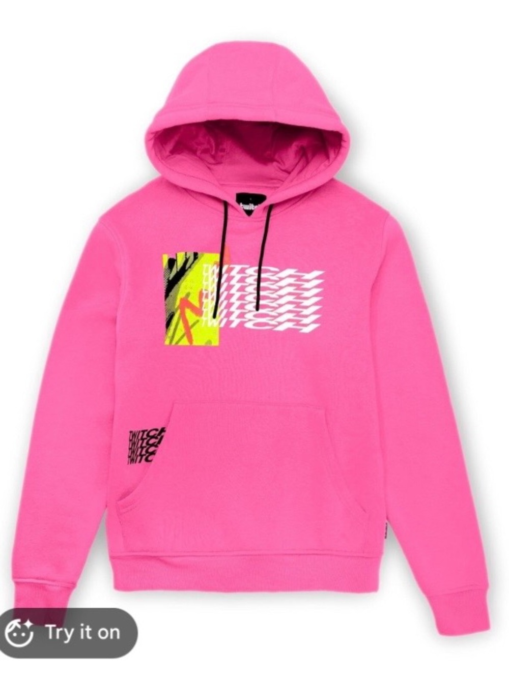 Women Hot Pink Graphic Hoodie Sweatshirt Xsmall xs Twitch stream